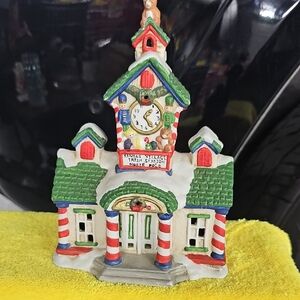 Colorful Christmas Village House Decor